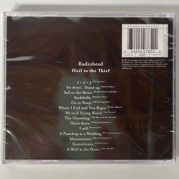 Radiohead Hail To The Thief NEW SEALED Compact Disc, CD, XL Recordings, 2016 - Picture 2 of 2